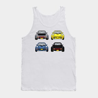 Porsche 911 Turbo Pixelart Tank Top